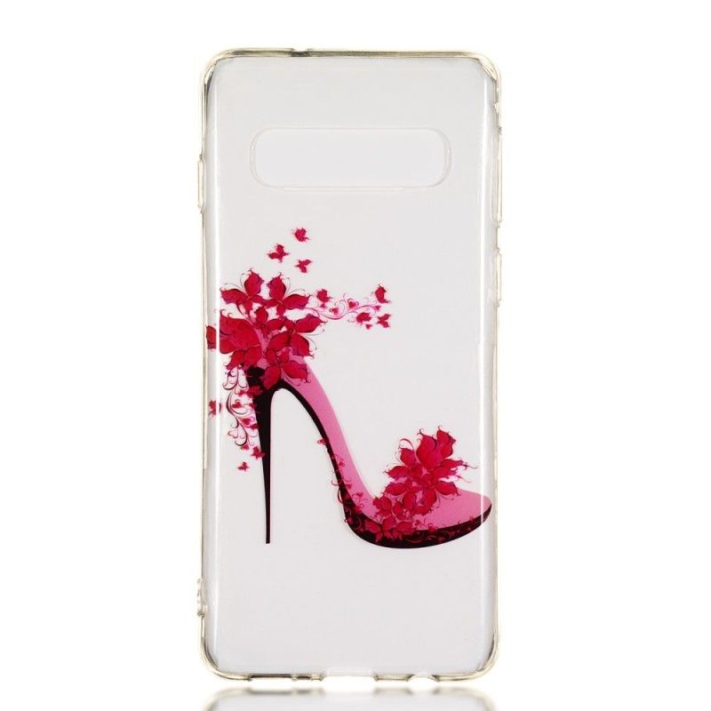 Coque Samsung Galaxy S10 Escarpin Fleuri