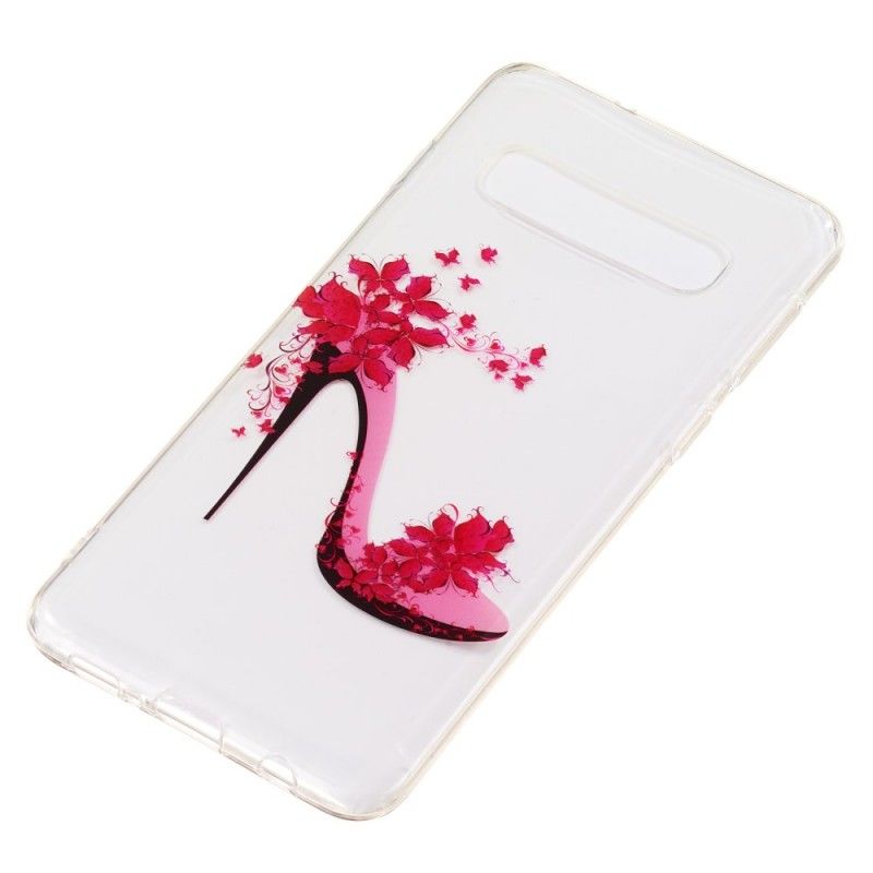 Coque Samsung Galaxy S10 Escarpin Fleuri