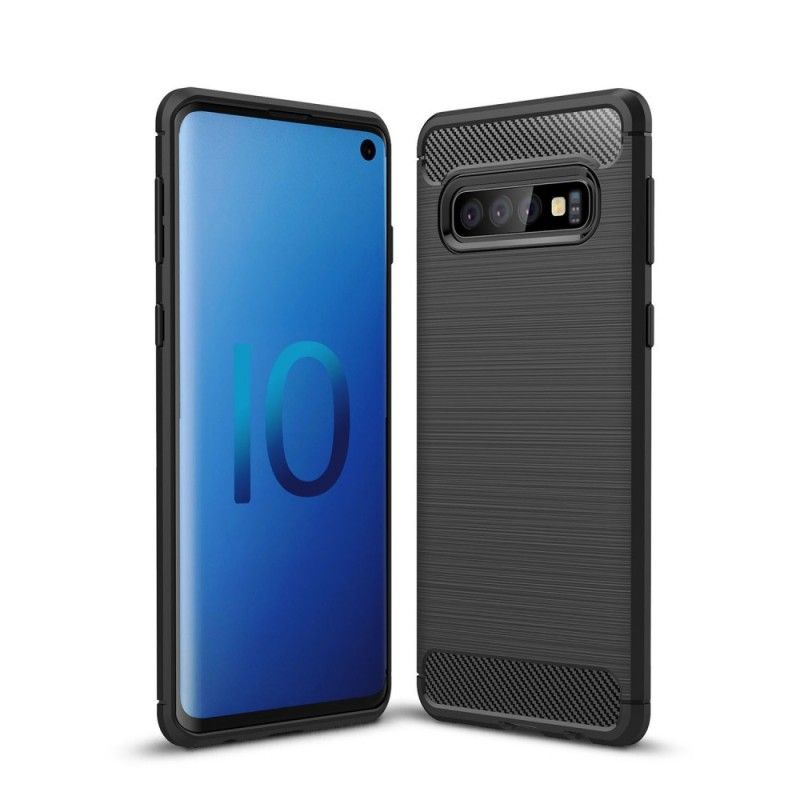 Coque Samsung Galaxy S10 Fibre Carbone Brossée