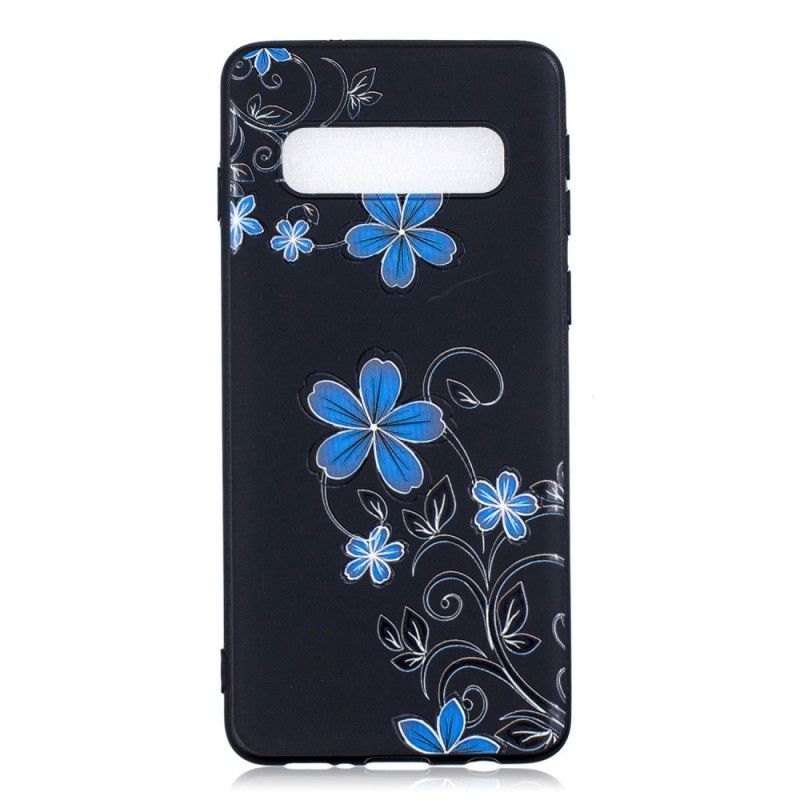 Coque Samsung Galaxy S10 Fleurs Bleues