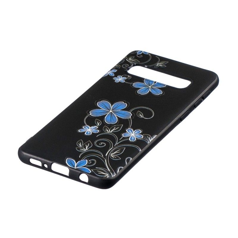 Coque Samsung Galaxy S10 Fleurs Bleues