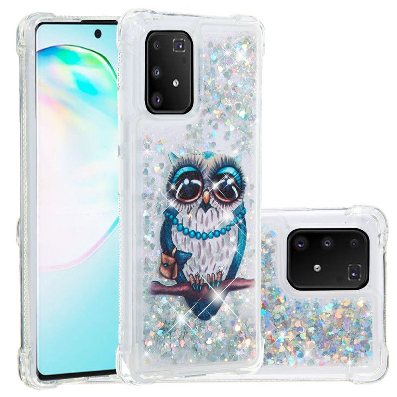 Coque Samsung Galaxy S10 Lite Miss Hibou Paillettes