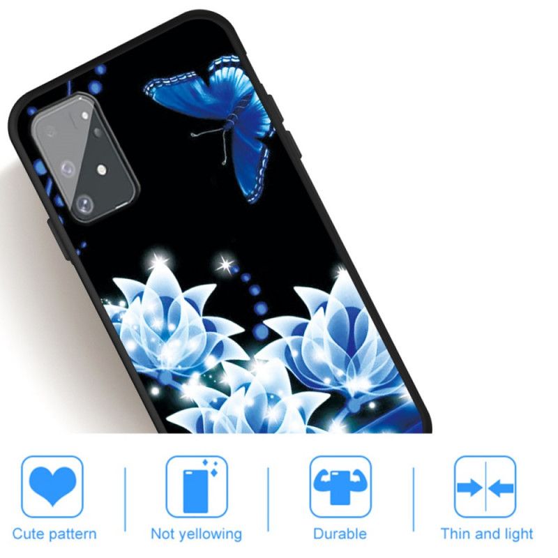 Coque Samsung Galaxy S10 Lite Papillon Et Fleurs Bleus
