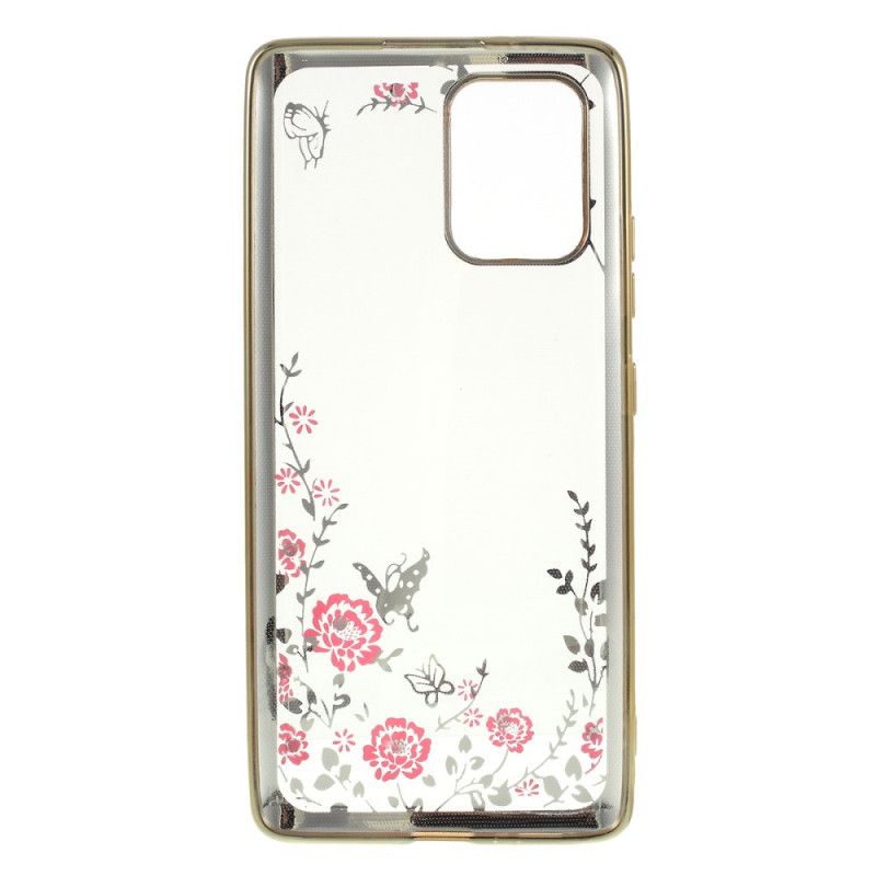 Coque Samsung Galaxy S10 Lite Rebord Effet Métal Papillons