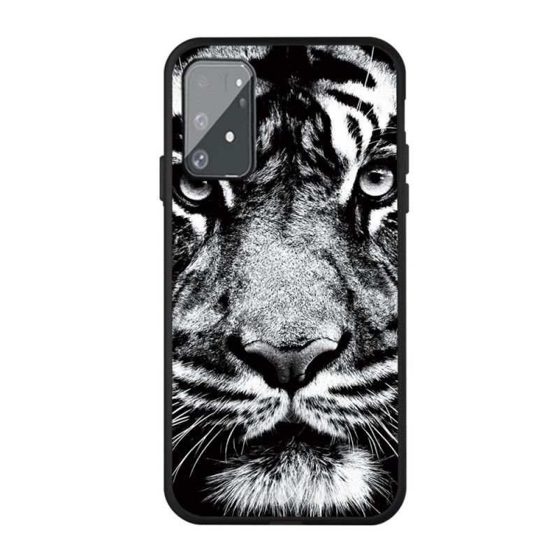 Coque Samsung Galaxy S10 Lite Tigre Noir Et Blanc