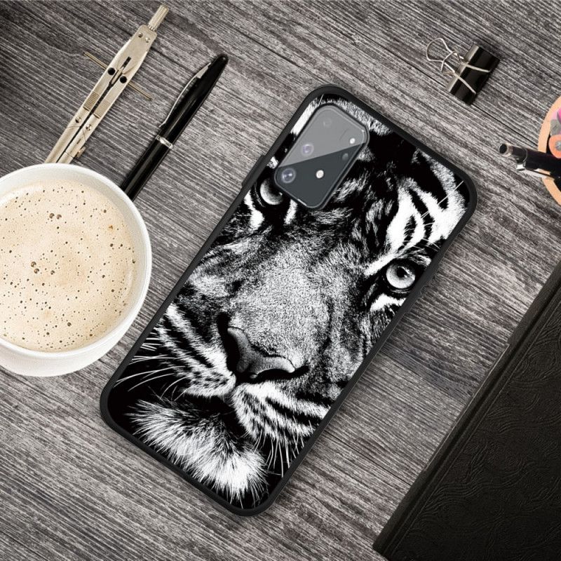 Coque Samsung Galaxy S10 Lite Tigre Noir Et Blanc