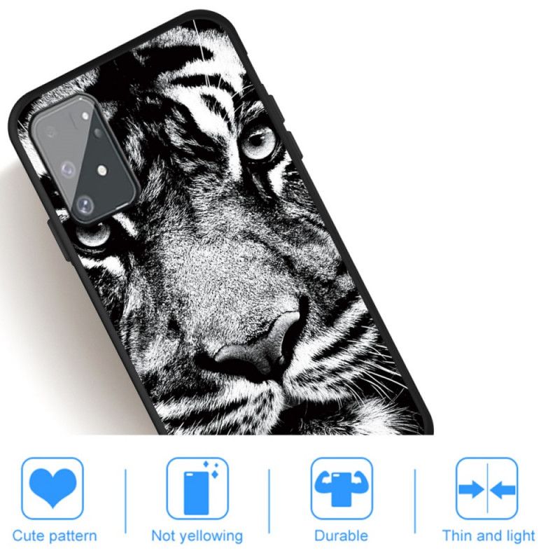 Coque Samsung Galaxy S10 Lite Tigre Noir Et Blanc