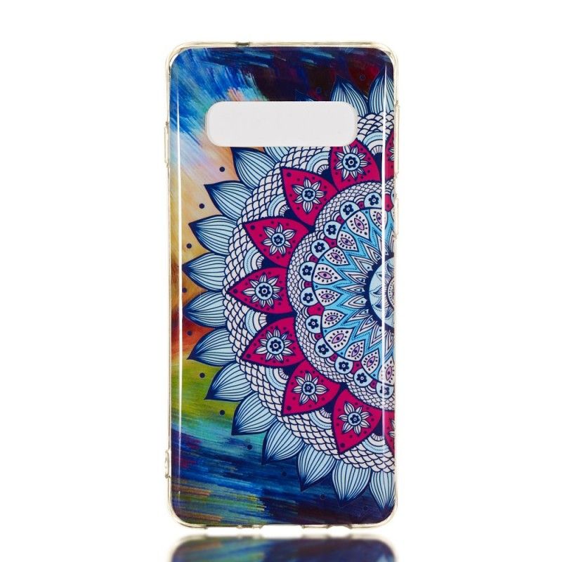 Coque Samsung Galaxy S10 Mandala Coloré Fluorescente