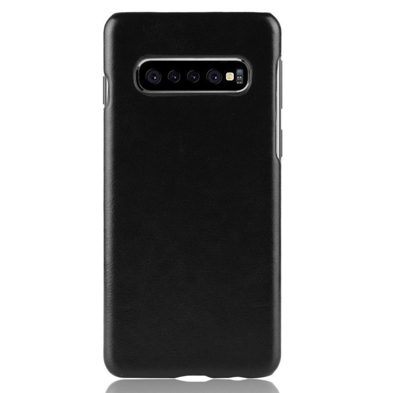 Coque Samsung Galaxy S10 Plus Effet Cuir Litchi