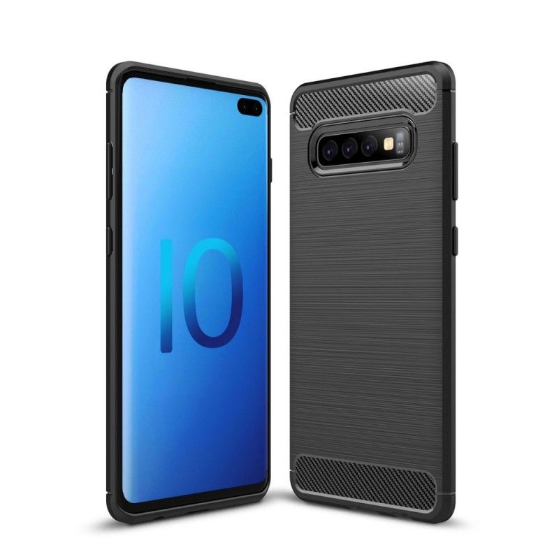 Coque Samsung Galaxy S10 Plus Fibre Carbone Brossée