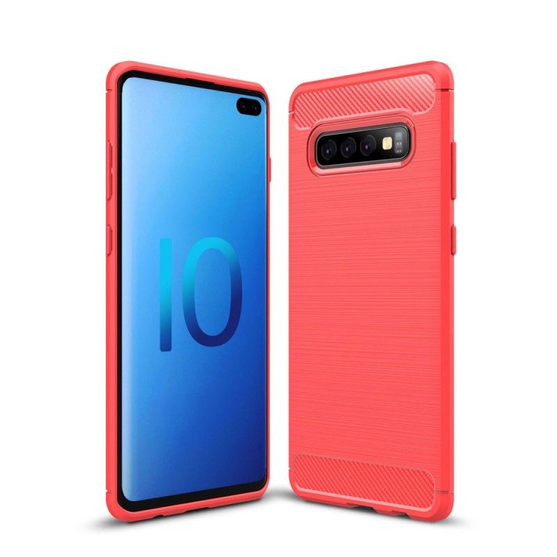 Coque Samsung Galaxy S10 Plus Fibre Carbone Brossée