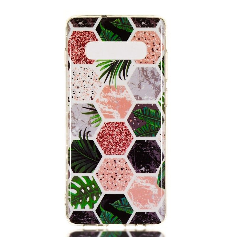 Coque Samsung Galaxy S10 Plus Paillettes Ruches Et Herbes