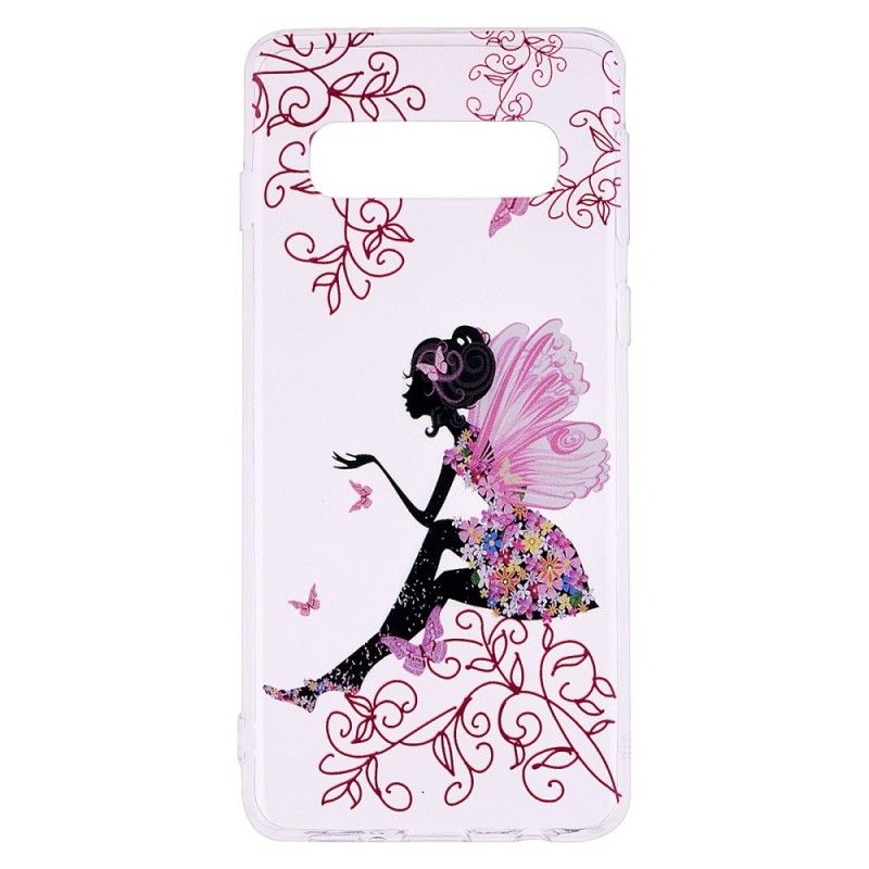 Coque Samsung Galaxy S10 Plus Transparente Fée Fleurie