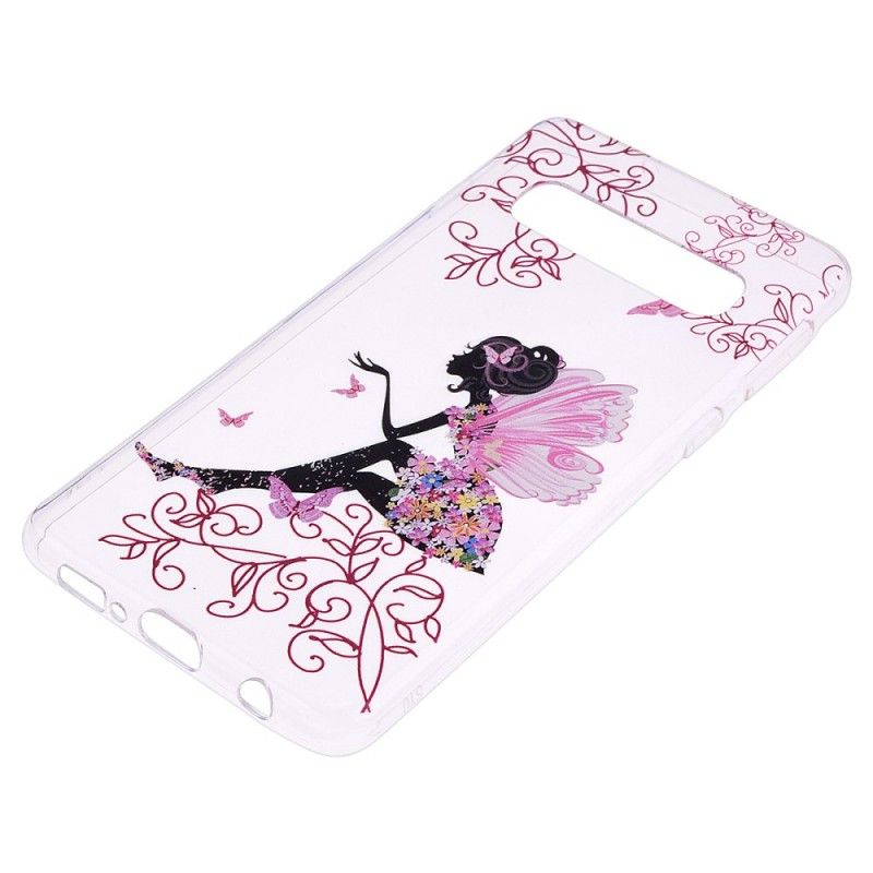 Coque Samsung Galaxy S10 Plus Transparente Fée Fleurie