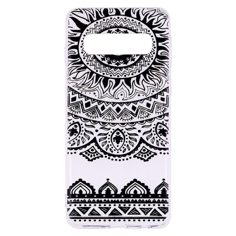 Coque Samsung Galaxy S10 Plus Transparente Fleurs Mandala