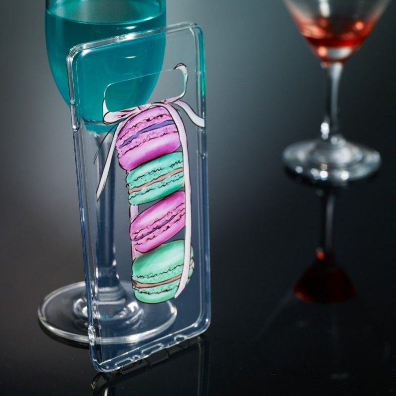 Coque Samsung Galaxy S10 Plus Transparente Macarons Gourmands