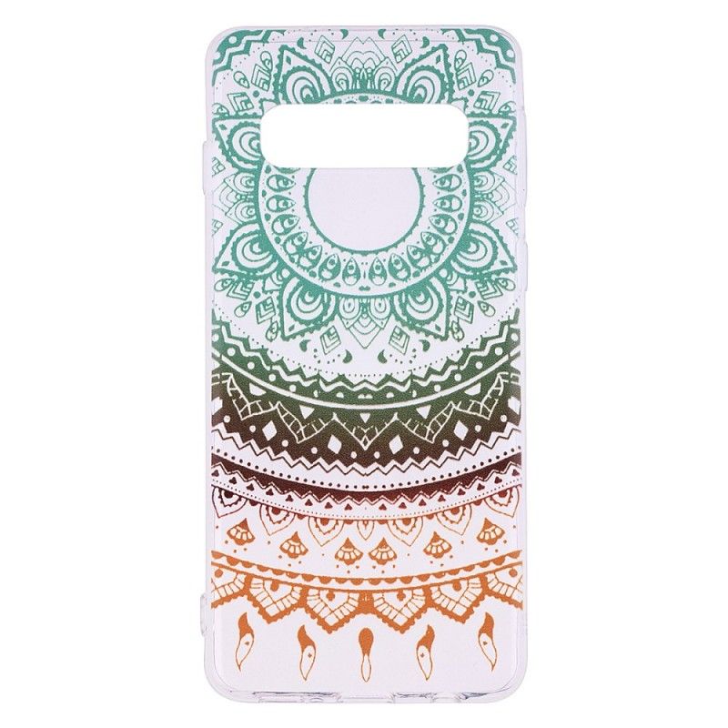 Coque Samsung Galaxy S10 Plus Transparente Mandala Coloré