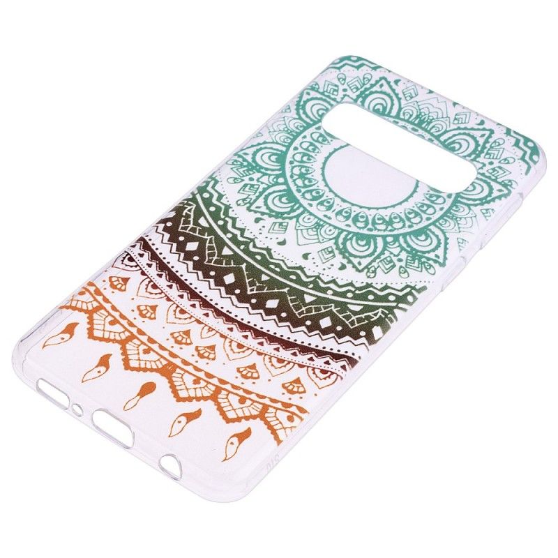 Coque Samsung Galaxy S10 Plus Transparente Mandala Coloré