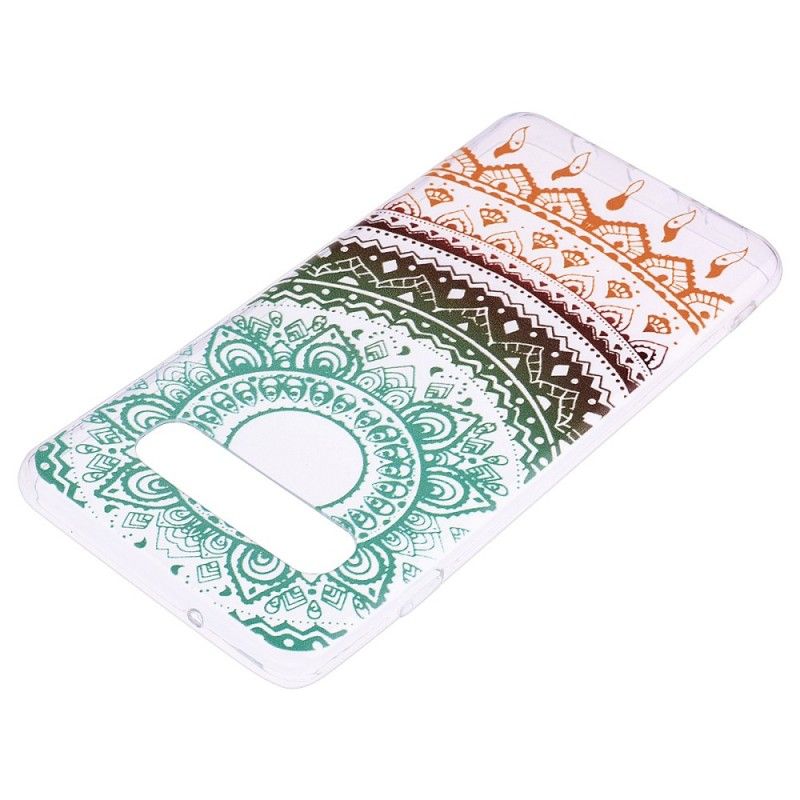 Coque Samsung Galaxy S10 Plus Transparente Mandala Coloré