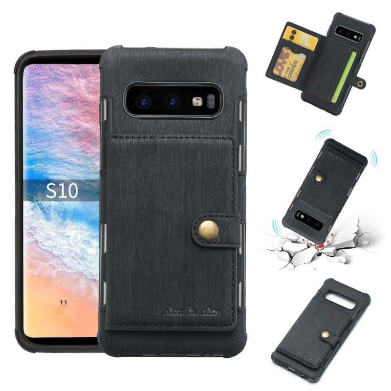 Coque Samsung Galaxy S10 Porte-cartes Tissu Premium