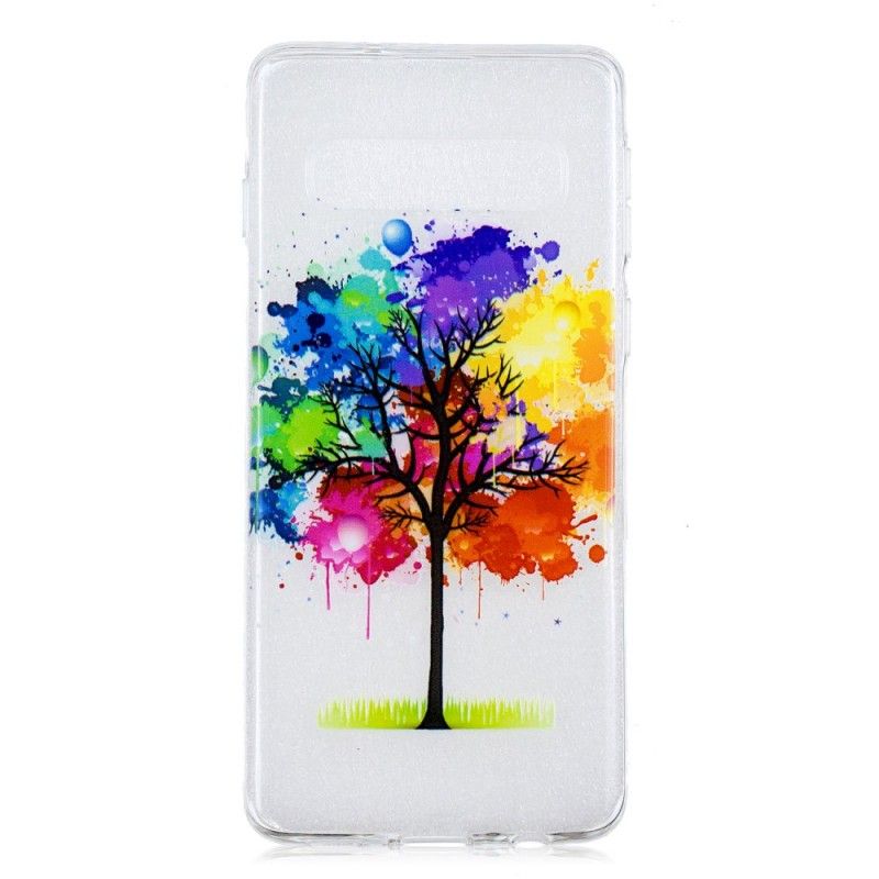 Coque Samsung Galaxy S10 Transparente Arbre Aquarelle