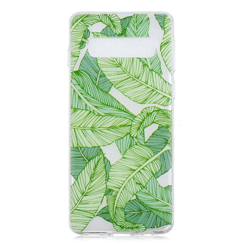 Coque Samsung Galaxy S10 Transparente Feuilles Graphiques