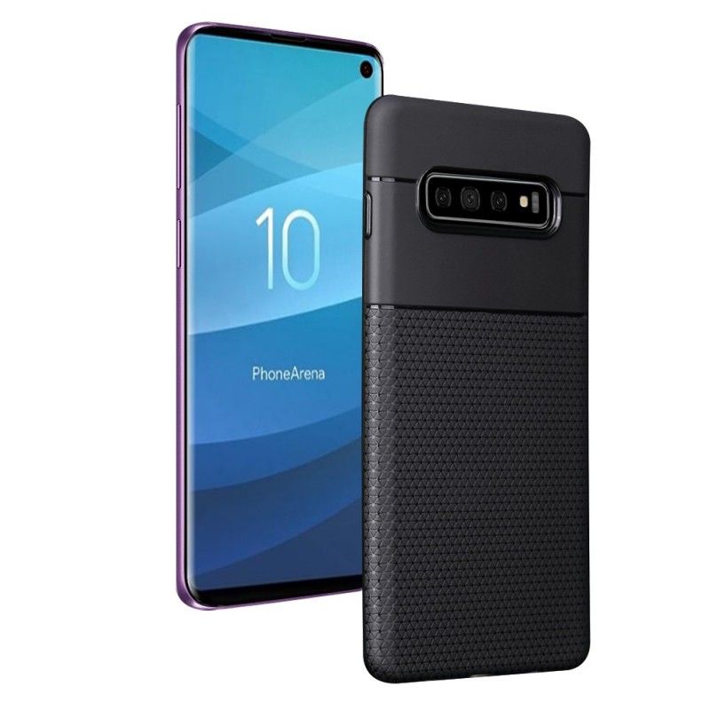 Coque Samsung Galaxy S10 Ultra Fine Effet Cuir Triangles