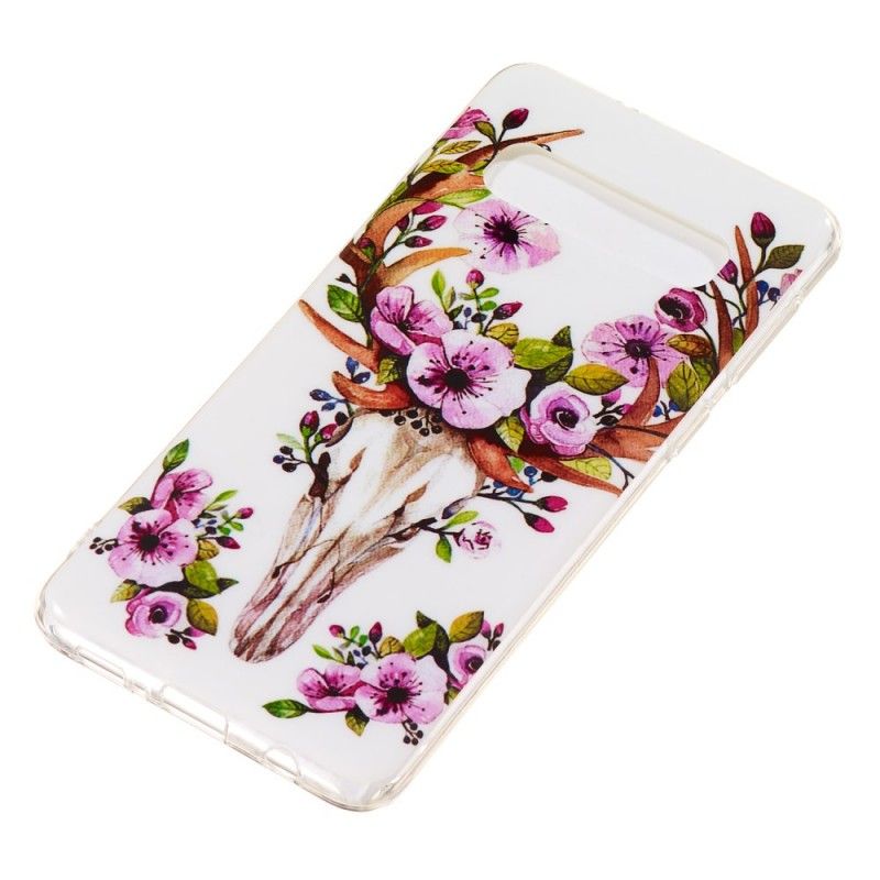 Coque Samsung Galaxy S10 Wapiti Fleuri Fluorescente