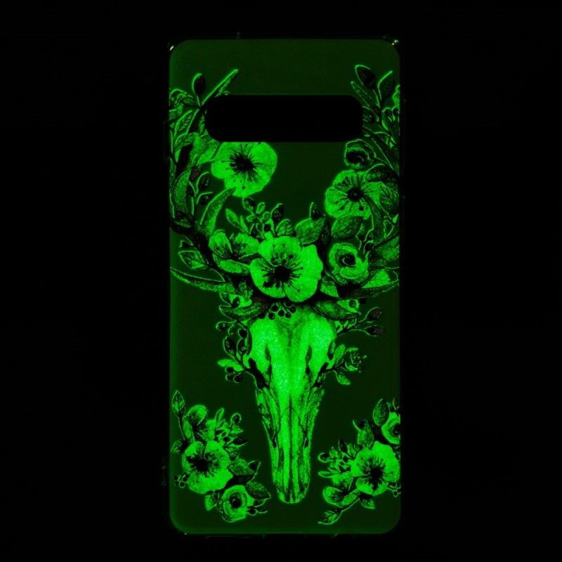 Coque Samsung Galaxy S10 Wapiti Fleuri Fluorescente