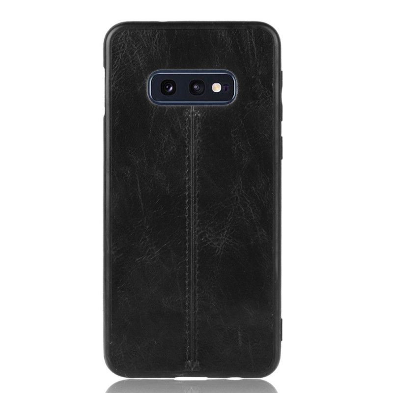 Coque Samsung Galaxy S10e Effet Cuir Couture