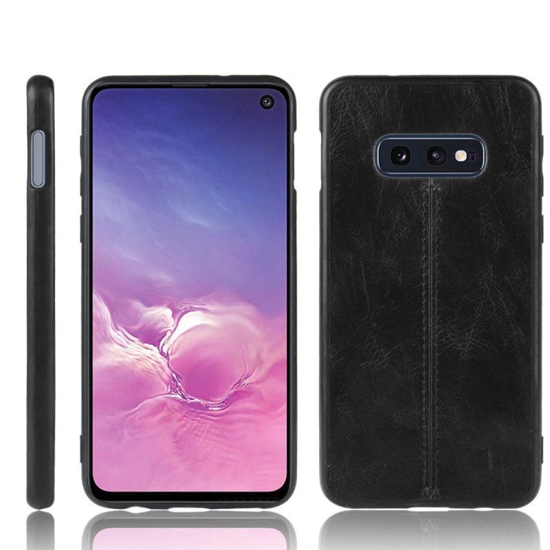 Coque Samsung Galaxy S10e Effet Cuir Couture