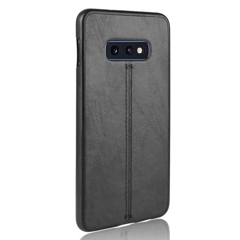 Coque Samsung Galaxy S10e Effet Cuir Couture