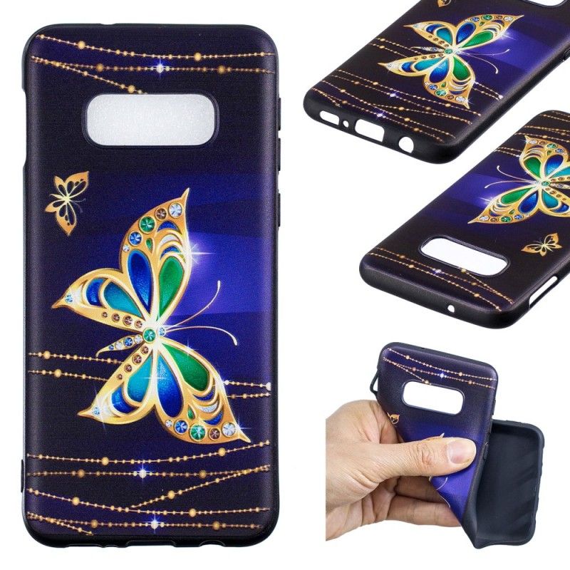 Coque Samsung Galaxy S10e En Relief Papillon Magique