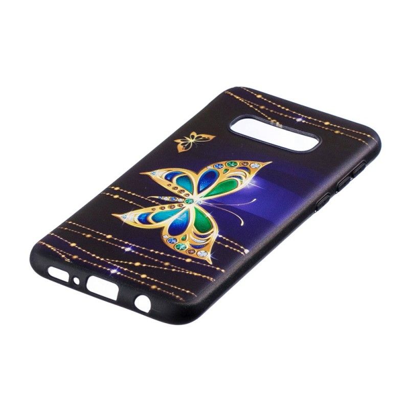 Coque Samsung Galaxy S10e En Relief Papillon Magique