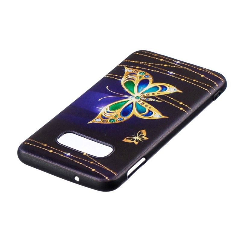 Coque Samsung Galaxy S10e En Relief Papillon Magique