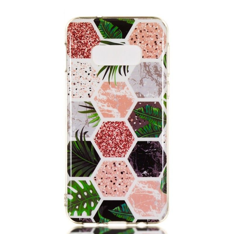 Coque Samsung Galaxy S10e Paillettes Ruches Et Herbes