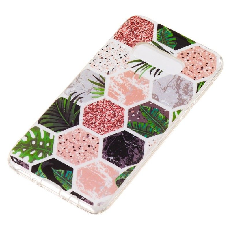 Coque Samsung Galaxy S10e Paillettes Ruches Et Herbes