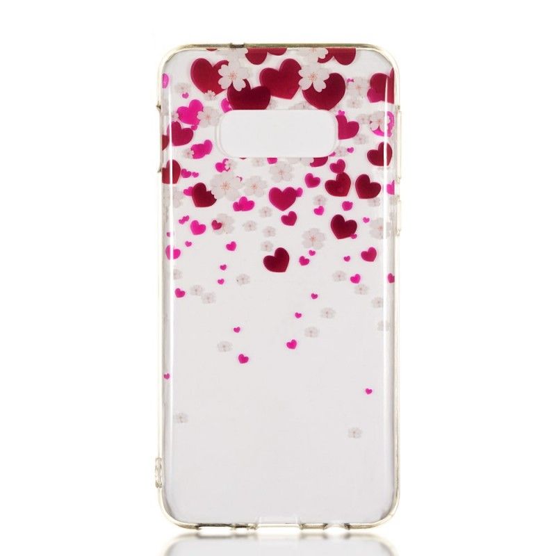 Coque Samsung Galaxy S10e Pluie De Coeurs