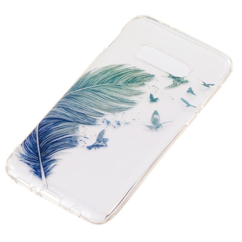 Coque Samsung Galaxy S10e Plumes Colorées