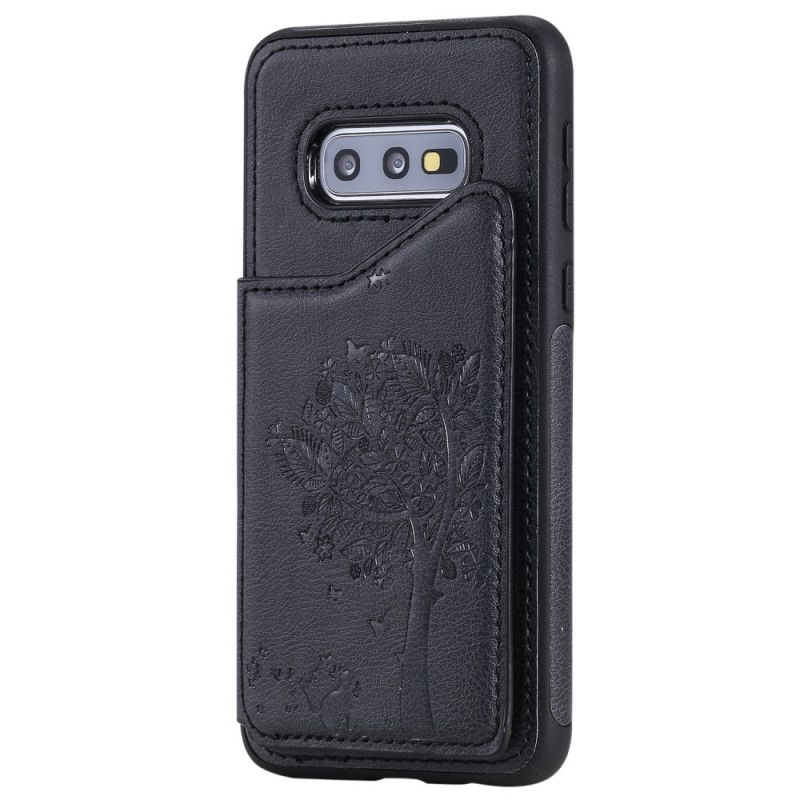 Coque Samsung Galaxy S10e Porte-cartes Support Impression Chat