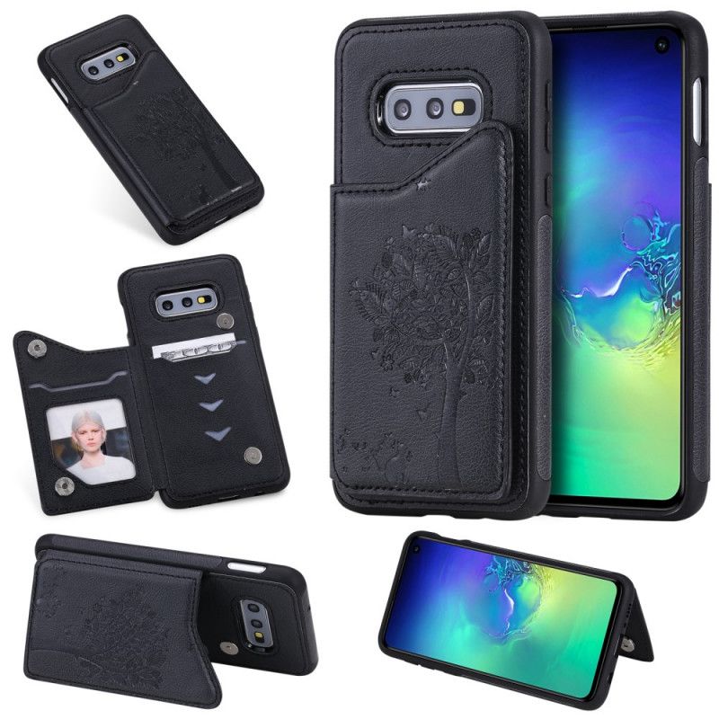 Coque Samsung Galaxy S10e Porte-cartes Support Impression Chat