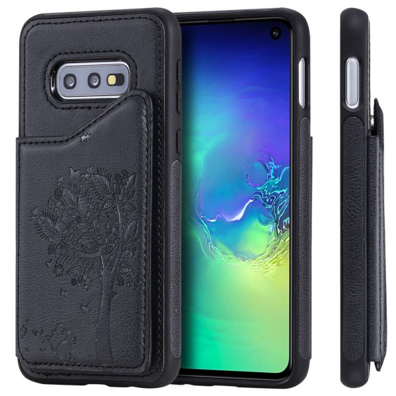 Coque Samsung Galaxy S10e Porte-cartes Support Impression Chat