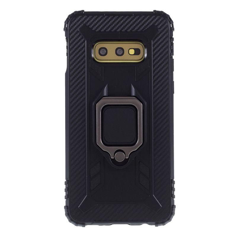 Coque Samsung Galaxy S10e Ring Et Fibre Carbone