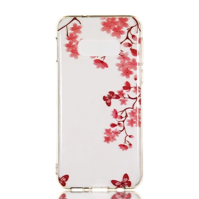 Coque Samsung Galaxy S10e Transparente Arbre Fleuri