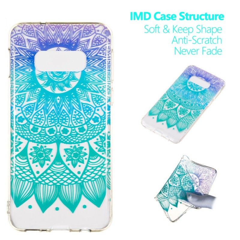 Coque Samsung Galaxy S10e Transparente Mandala Coloré