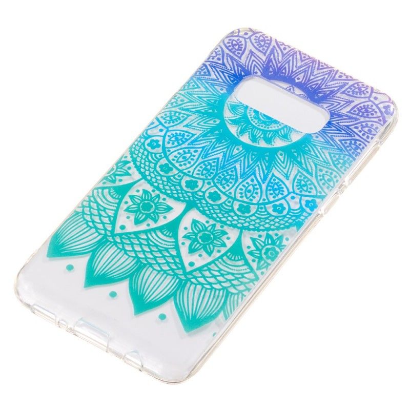 Coque Samsung Galaxy S10e Transparente Mandala Coloré