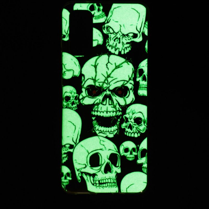 Coque Samsung Galaxy S20 Attention Têtes De Mort Fluorescente