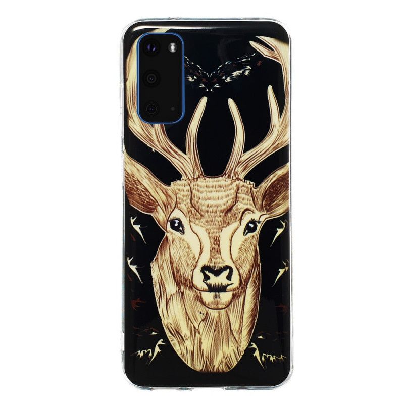 Coque Samsung Galaxy S20 Cerf Majestueux Fluorescente