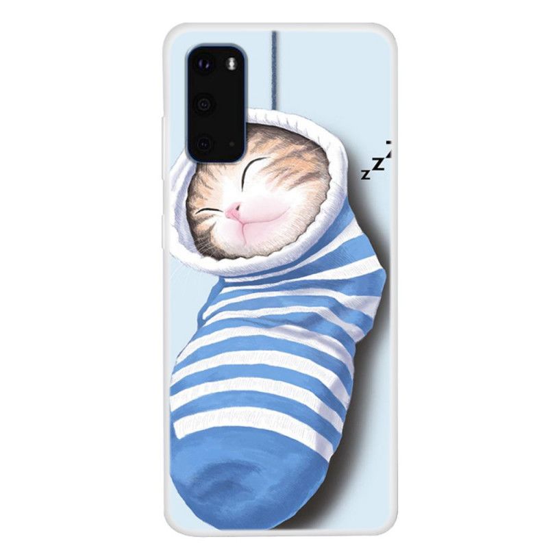 Coque Samsung Galaxy S20 Chaton Endormi