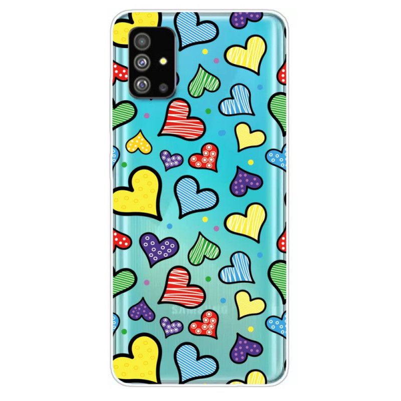 Coque Samsung Galaxy S20 Coeurs Multicolors